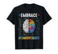 Embrace Neurodiversity Brain Adhd Autism T-Shirt - Unique Graphic Unisex - T-Shirt, Sweatshirt, Hoodie