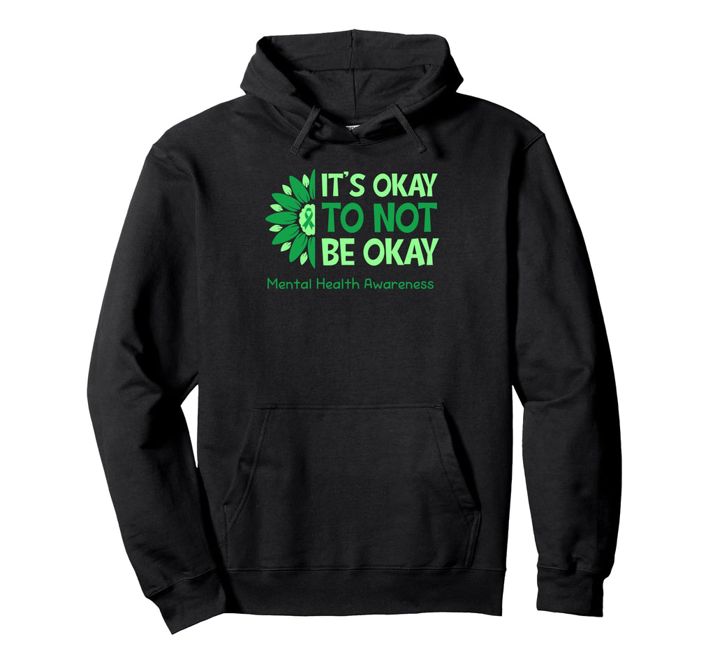 Its Okay To Not Be Okay Us Flag Mental Hoodie - Trendy Graphic Unisex - T-Shirt, Sweatshirt, Hoodie