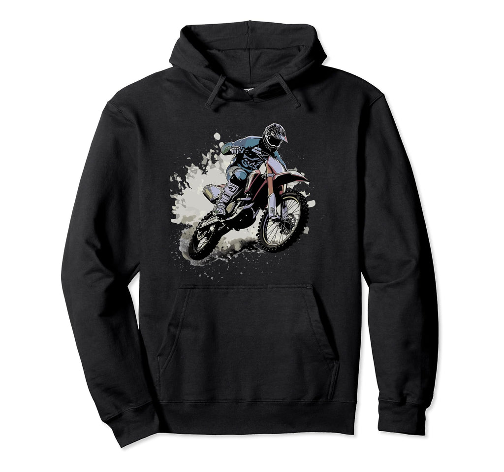 Dirt Bike Riding Motocross Racing Hoodie - Fun Novelty Design Men Women - T-Shirt, Sweatshirt, Hoodie