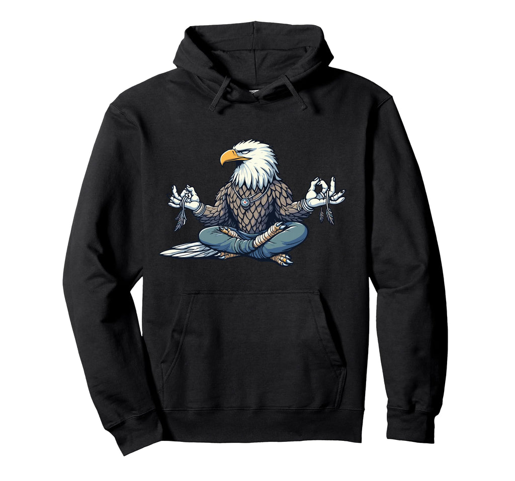Meditation Eagle Yoga Pose Relaxing Animal Hoodie - Novelty Apparel Unisex - T-Shirt, Sweatshirt, Hoodie