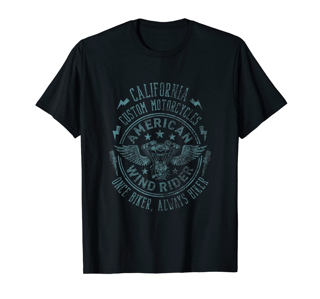 American Custom Motorcycles Illustration T-Shirt - Novelty Apparel Unisex - T-Shirt, Sweatshirt, Hoodie