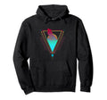 1980S 1990S Synthwave Wolf Sunset Hoodie - Fun Novelty Design for Adults - T-Shirt, Sweatshirt, Hoodie