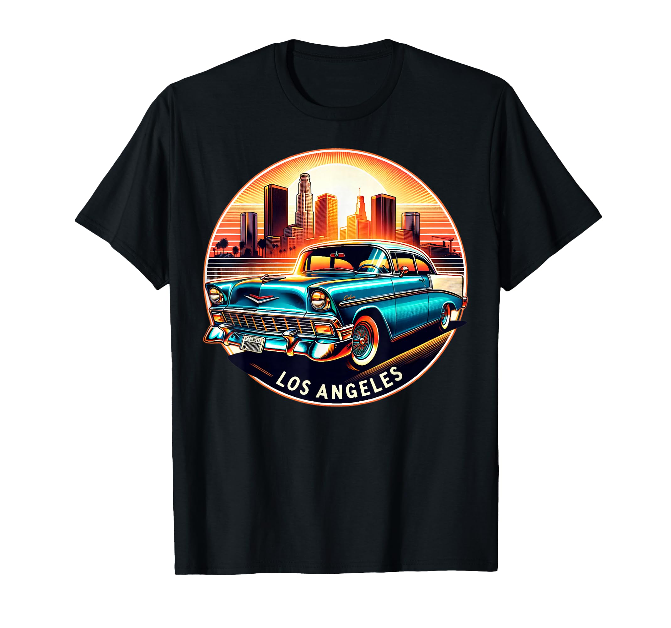1955 55 56 57 Bel Air Sunset T-Shirt - Custom Art Print Men Women - T-Shirt, Sweatshirt, Hoodie