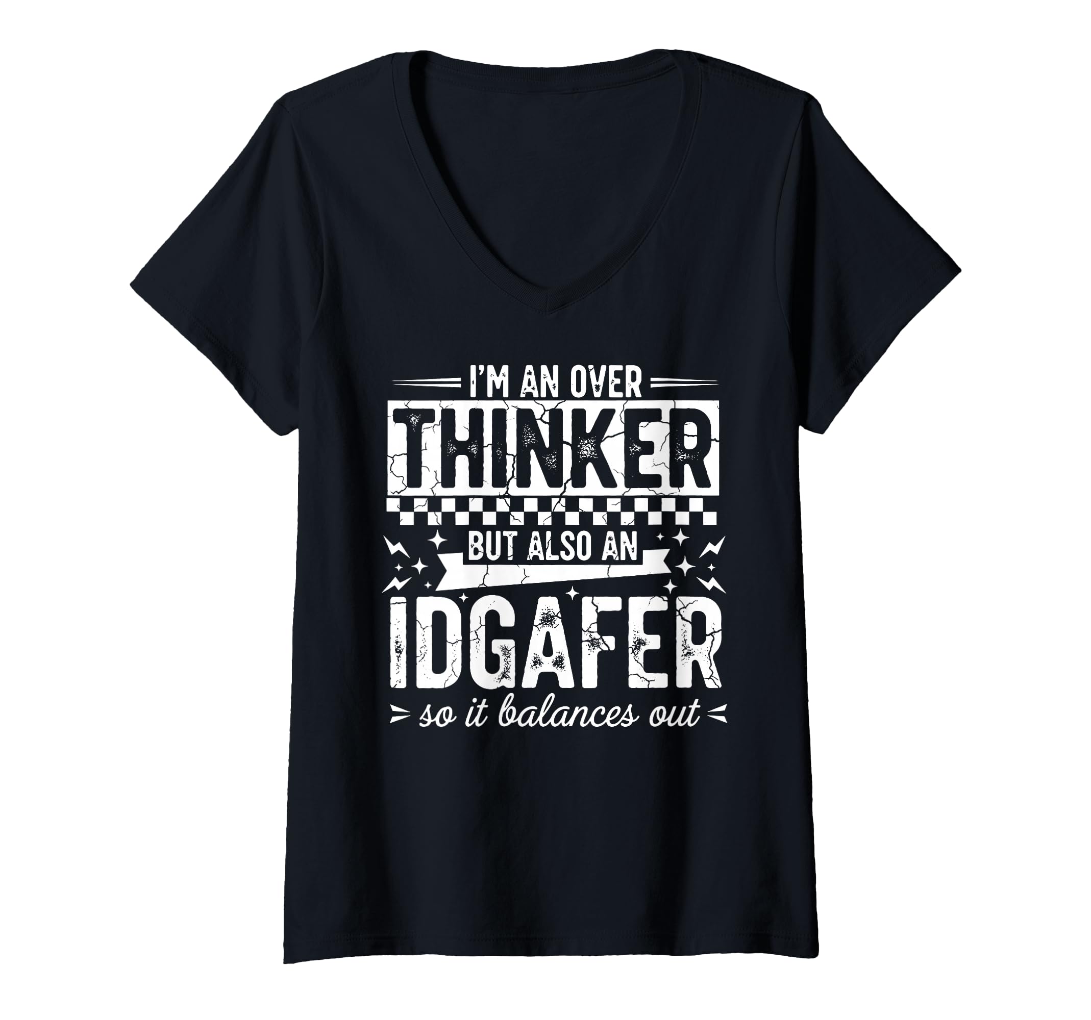 Womens Over Thinker Idgaf Funny T-Shirt - Graphic Print Men Women - T-Shirt, Sweatshirt, Hoodie