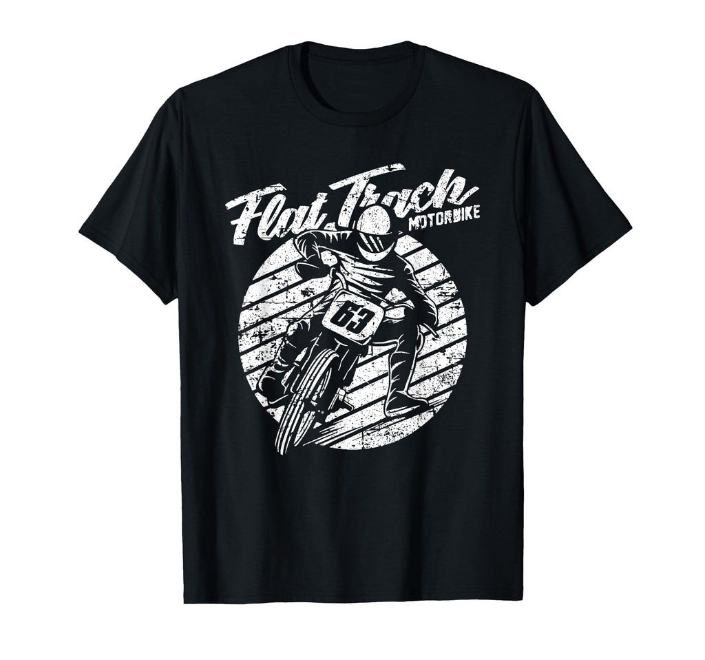 Flat Track Motorcycle Racing T-Shirt - Minimalist Print for Adults - T-Shirt, Sweatshirt, Hoodie