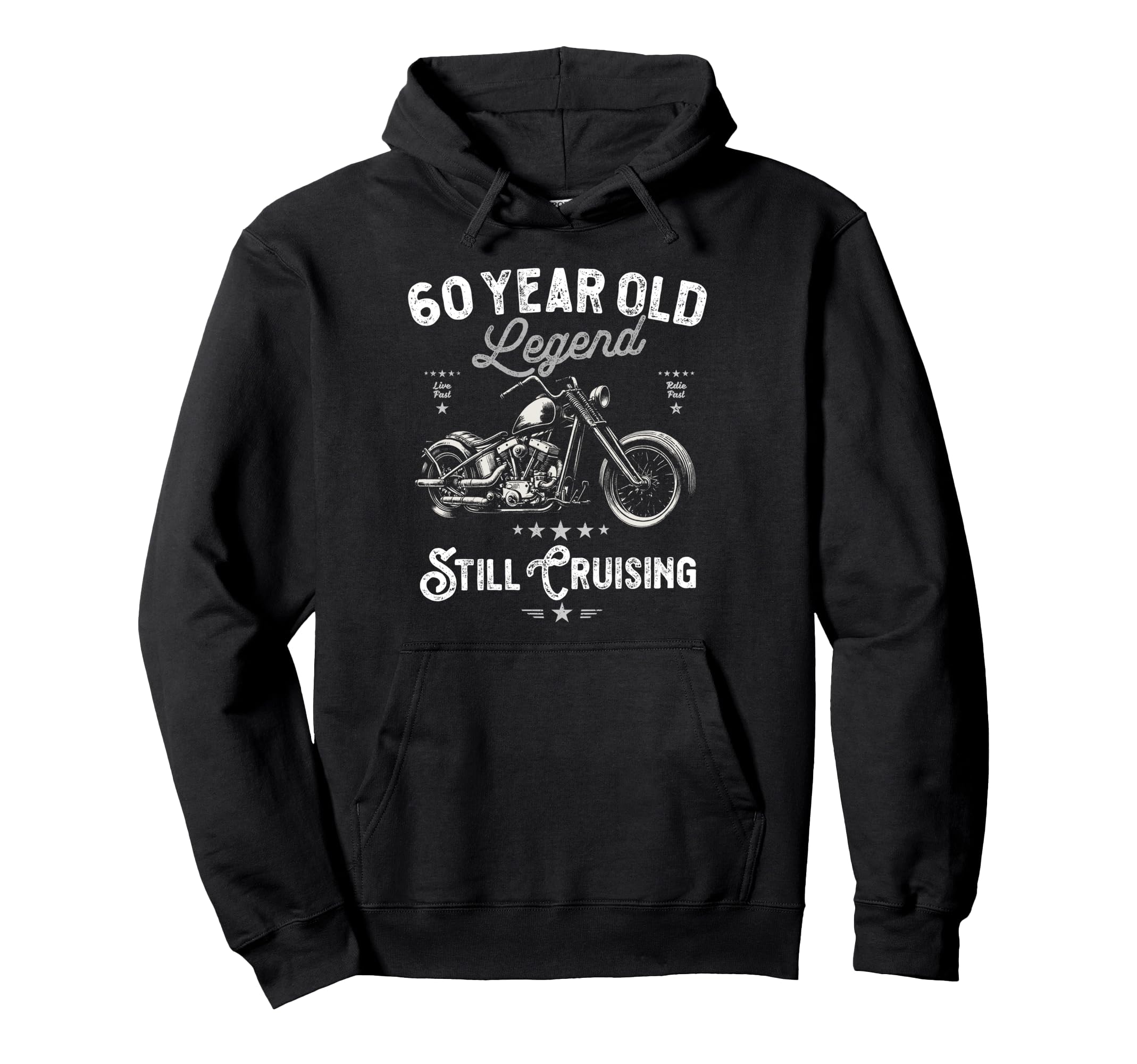 Mens Motorbike 60Th Birthday Funny Hoodie - Minimalist Print Unisex - T-Shirt, Sweatshirt, Hoodie