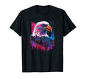 Synthwave Retrowave American Bald Eagle T-Shirt - Custom Art Print Unisex - T-Shirt, Sweatshirt, Hoodie
