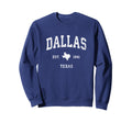 Dallas Texas Tx Athletic Sports Sweatshirt - Casual Everyday Wear Men Women - T-Shirt, Sweatshirt, Hoodie