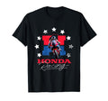 Honda Racing Red White Blue Stars T-Shirt - Graphic Print for Adults - T-Shirt, Sweatshirt, Hoodie