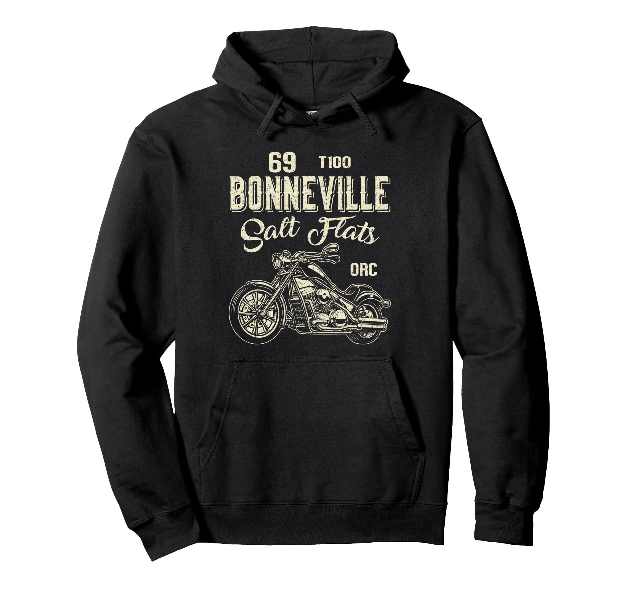 Bonneville Salt Flats Motorcycle Rider Hoodie - Unique Graphic Men Women - T-Shirt, Sweatshirt, Hoodie