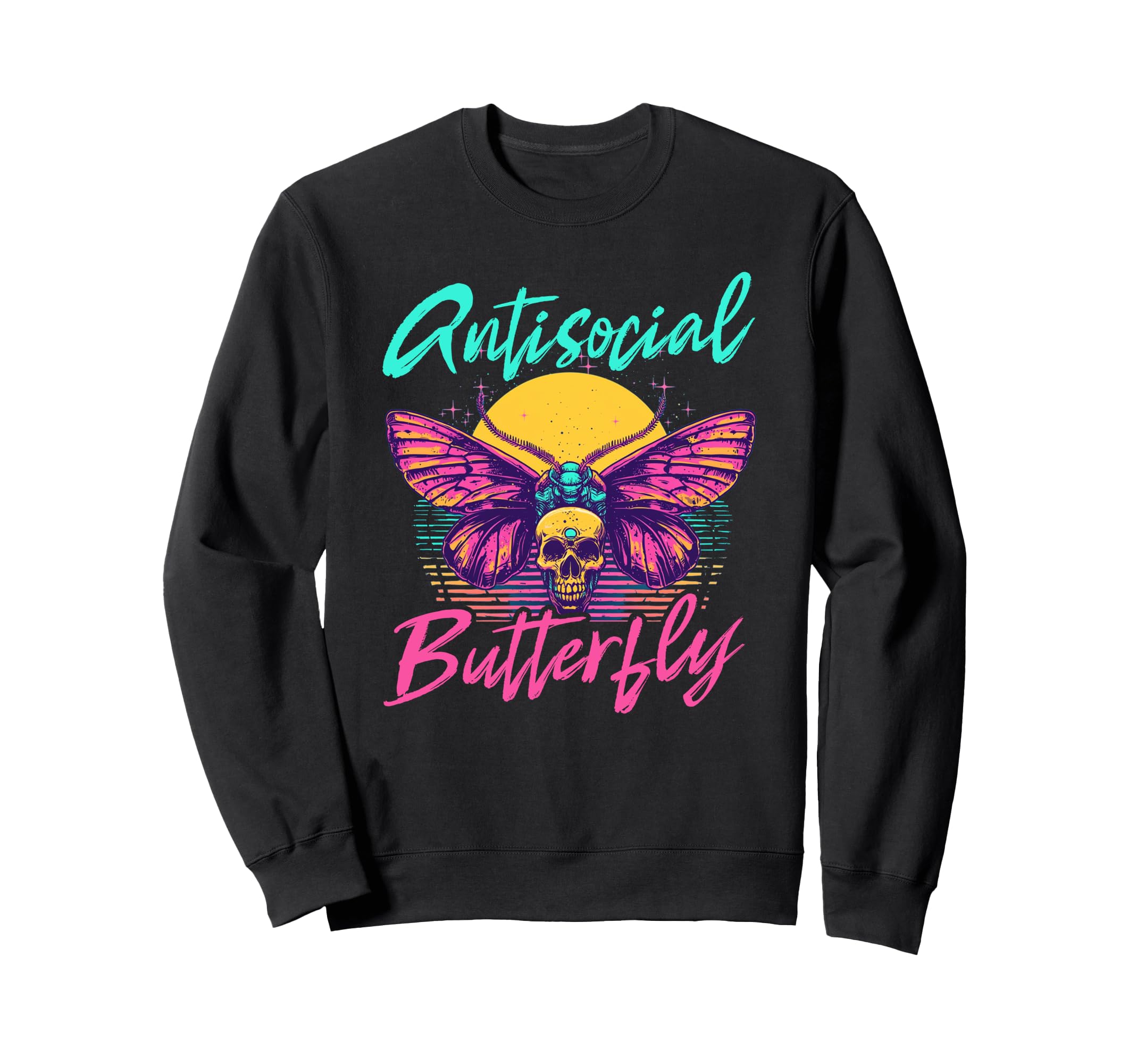 Antisocial Butterfly Gift Sweatshirt - Aesthetic Graphic Unisex - T-Shirt, Sweatshirt, Hoodie