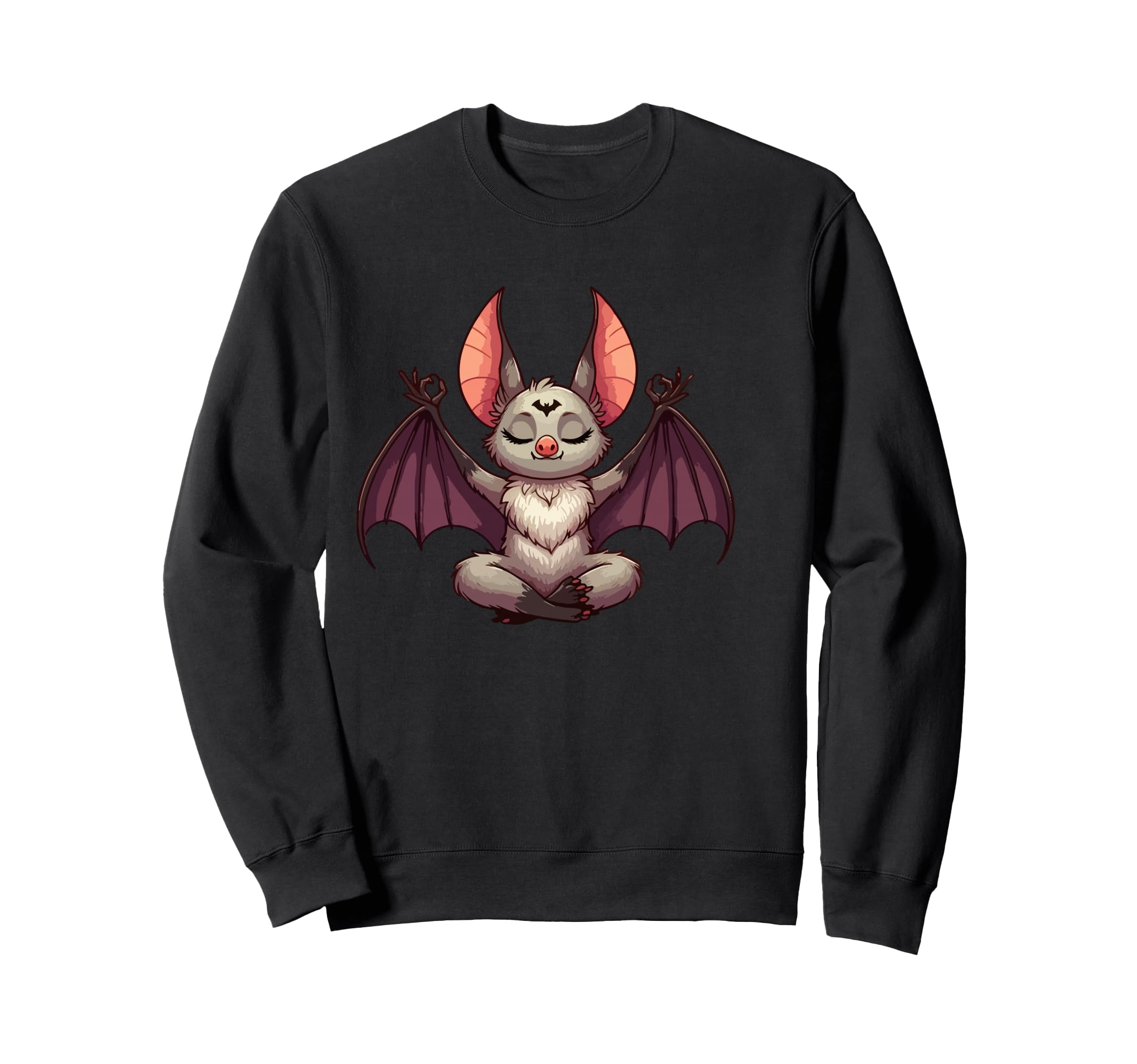 Meditation Bat Yoga Pose Sweatshirt - Fun Novelty Design for Adults - T-Shirt, Sweatshirt, Hoodie