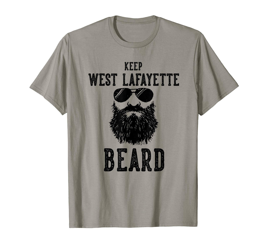 Keep West Lafayette Indiana Beard T-Shirt - Unique Graphic for Adults - T-Shirt, Sweatshirt, Hoodie