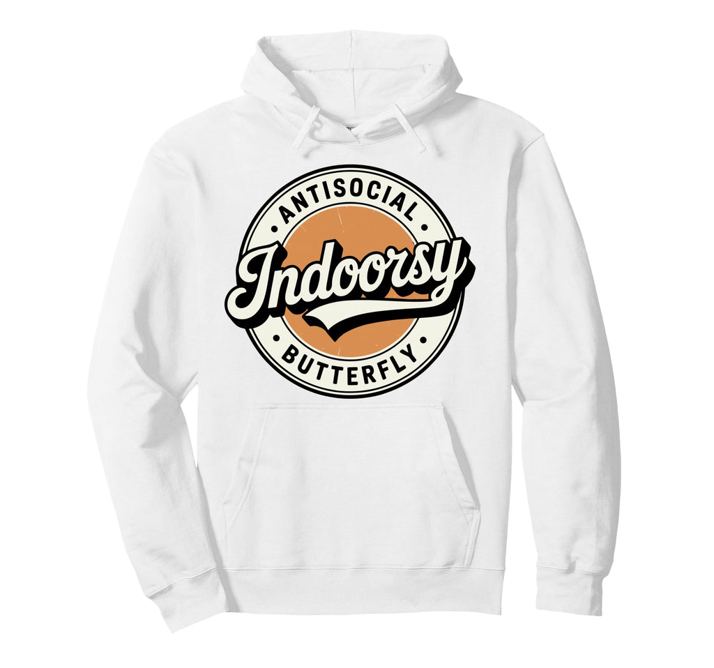 Badge Introvert Indoorsy Antisocial Hoodie - Unique Graphic for Adults - T-Shirt, Sweatshirt, Hoodie