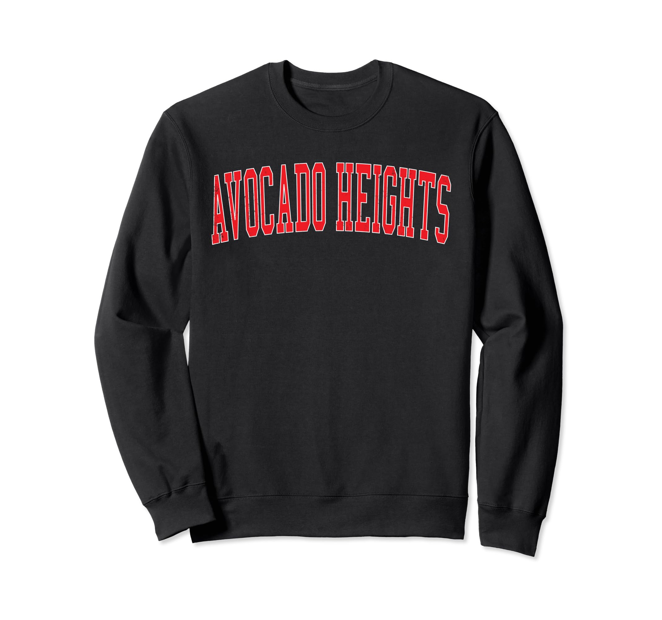 Avocado Heights Ca Distressed Red Sweatshirt - Custom Art Print Men Women - T-Shirt, Sweatshirt, Hoodie