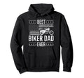 Best Biker Dad Ever Motorcycle American Flag Hoodie - Unique Graphic Unisex - T-Shirt, Sweatshirt, Hoodie