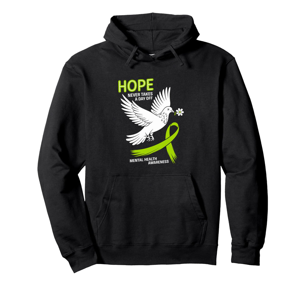 Mental Health Awareness Month Green Hoodie - Custom Art Print Men Women - T-Shirt, Sweatshirt, Hoodie