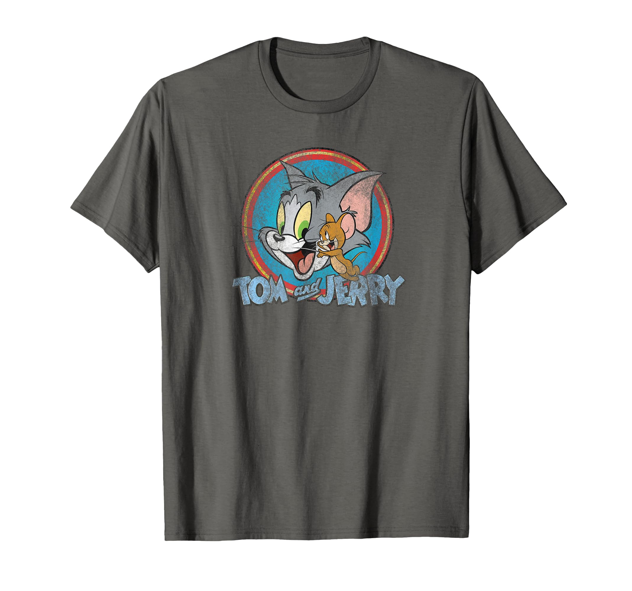 Tom And Jerry Yellow Red Blue Circle Logo T-Shirt - Unique Graphic Unisex - T-Shirt, Sweatshirt, Hoodie