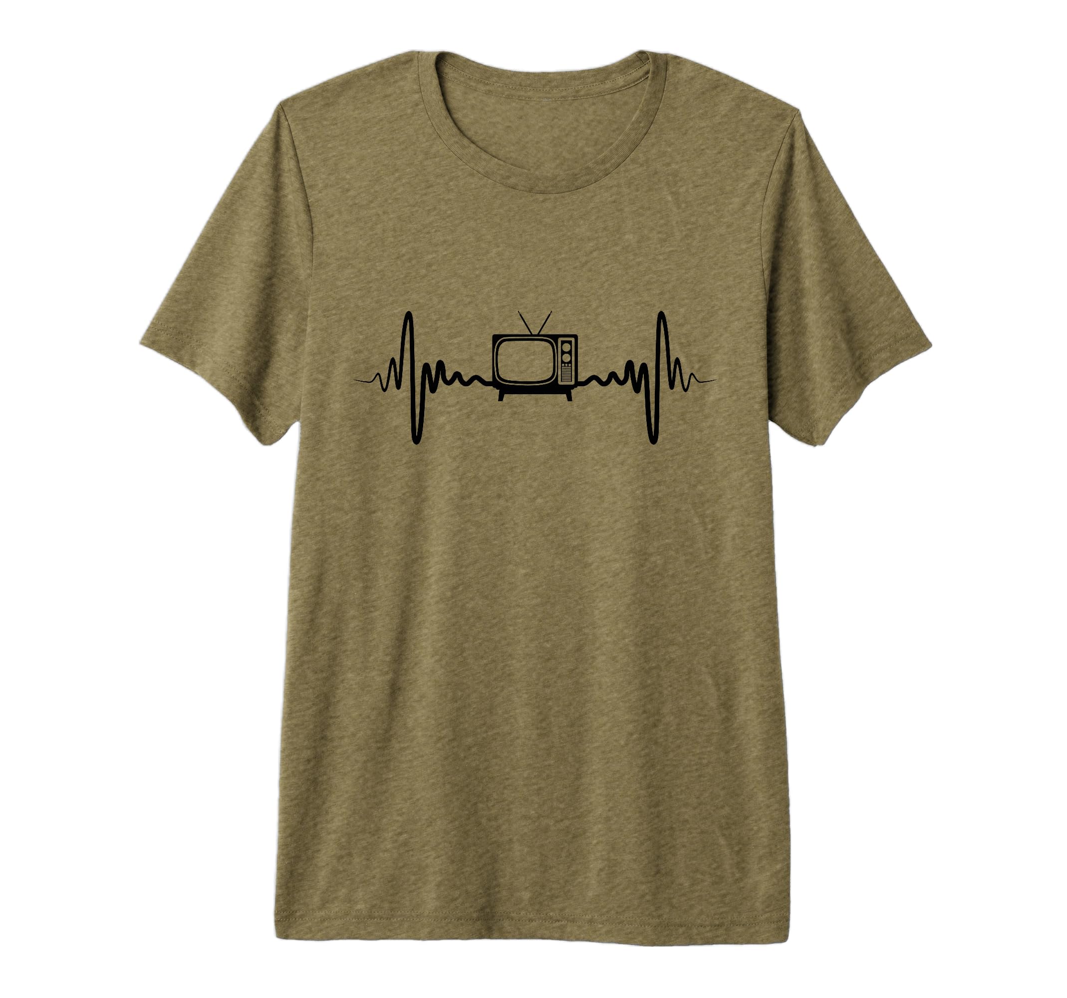 80S Tv Heartline Tri Blend T-Shirt - Minimalist Print for Adults - T-Shirt, Sweatshirt, Hoodie