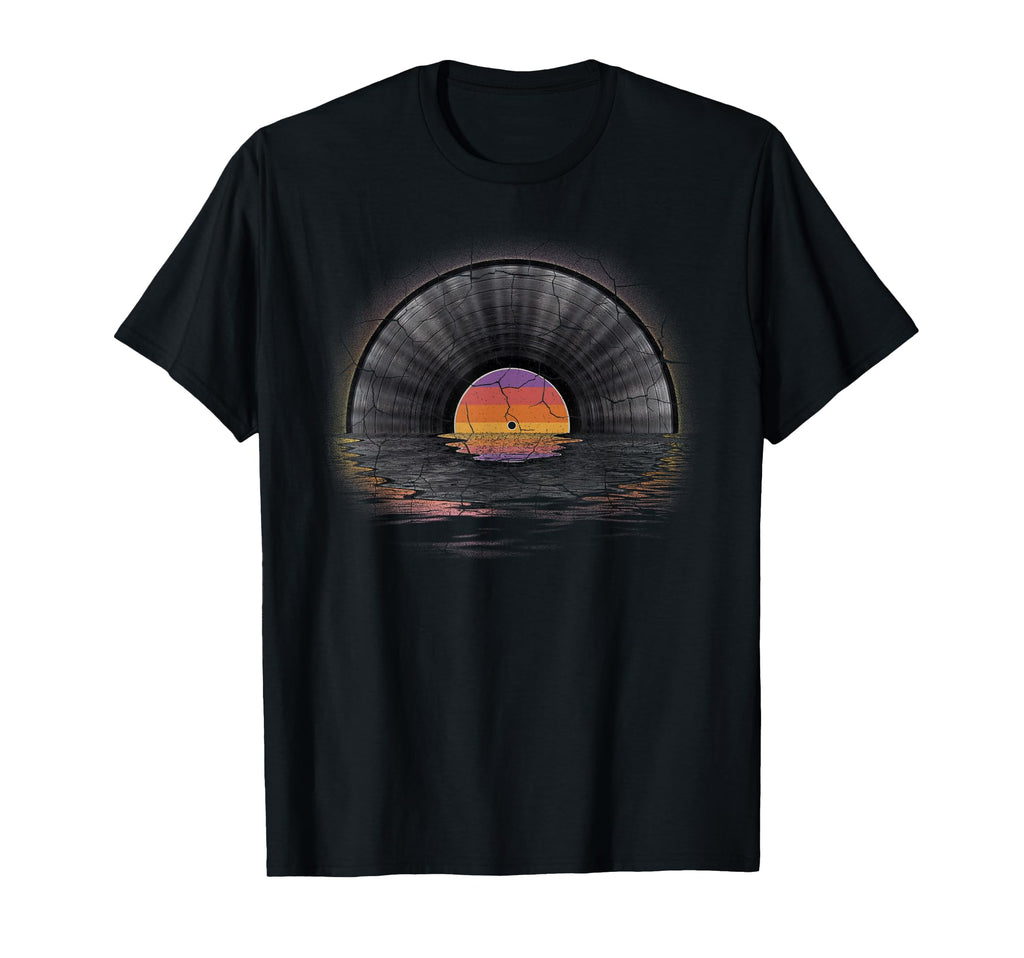Vinyl Record Sunset Lp Music T-Shirt - Aesthetic Graphic Men Women - T-Shirt, Sweatshirt, Hoodie