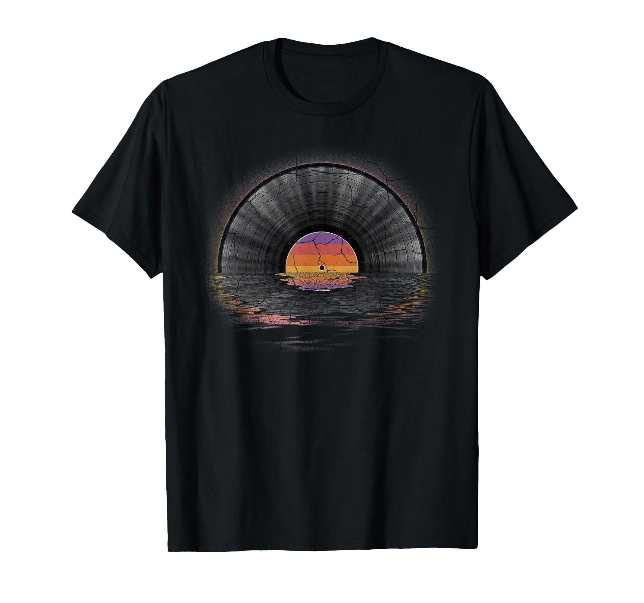 Vinyl Record Sunset Lp Music T-Shirt - Aesthetic Graphic Men Women - T-Shirt, Sweatshirt, Hoodie