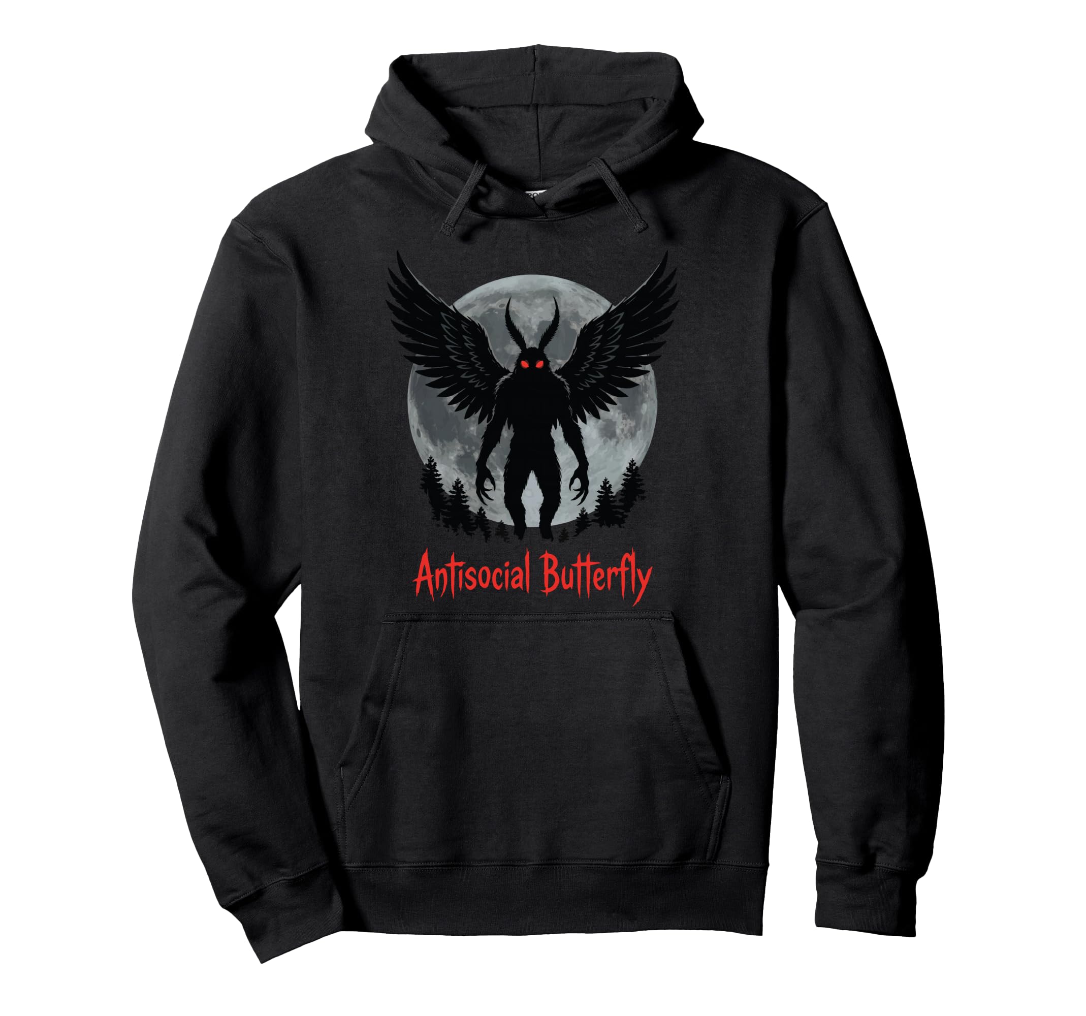 Cryptid Cryptozoology Mothman Introvert Hoodie - Streetwear Style Men Women - T-Shirt, Sweatshirt, Hoodie