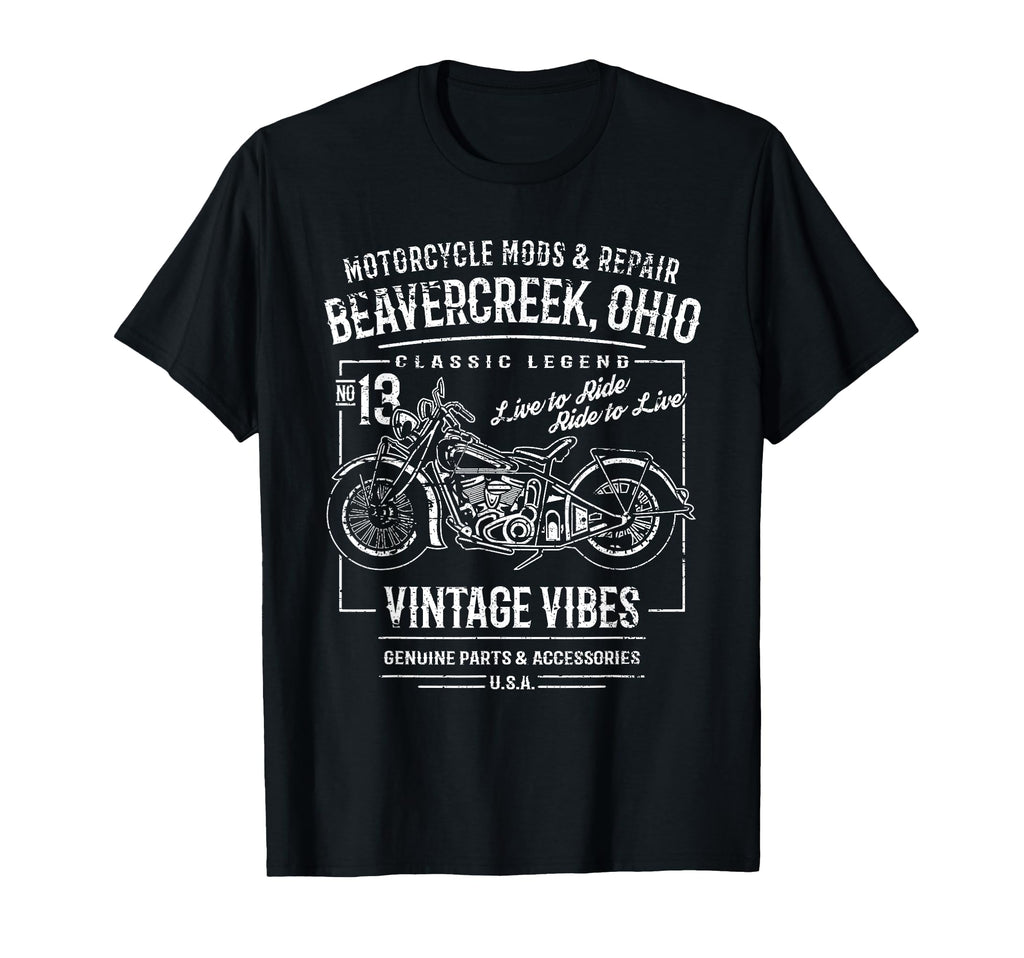 Beavercreek Oh Usa Distressed T-Shirt - Fun Novelty Design Unisex - T-Shirt, Sweatshirt, Hoodie