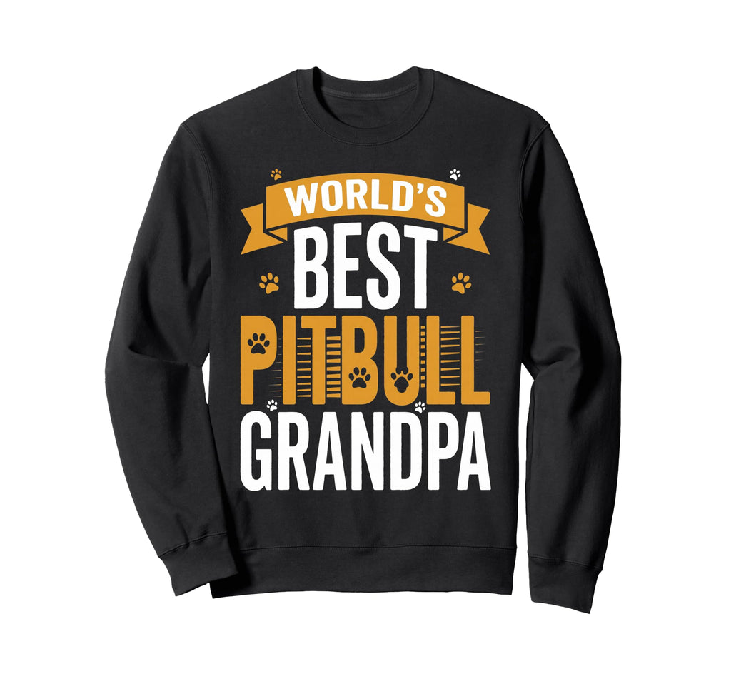 Worlds Best Pitbull Grandpa Sweatshirt - Aesthetic Graphic for Adults - T-Shirt, Sweatshirt, Hoodie