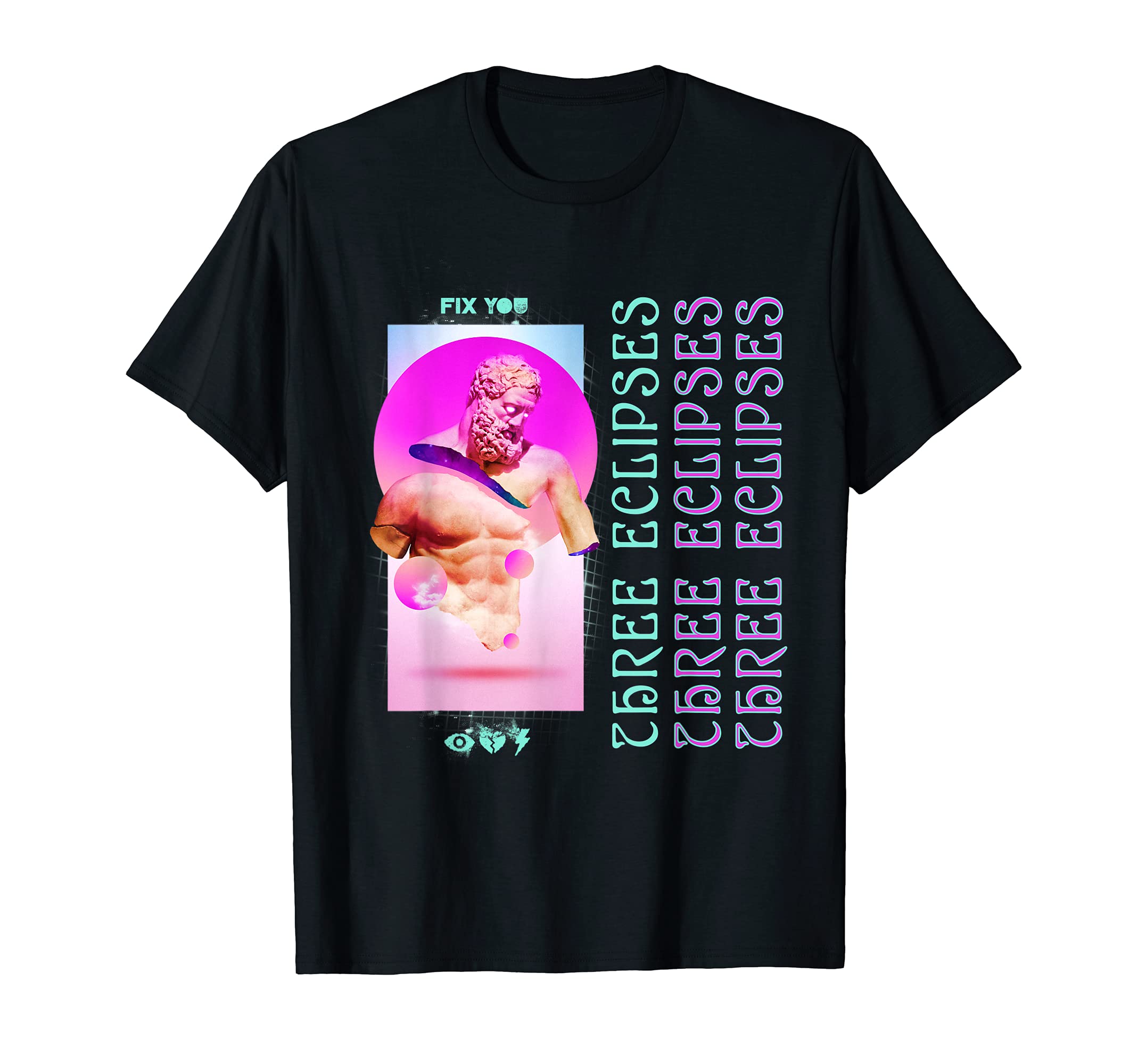 Vaporwave Aesthetic Outrun Greek T-Shirt - Aesthetic Graphic Men Women - T-Shirt, Sweatshirt, Hoodie
