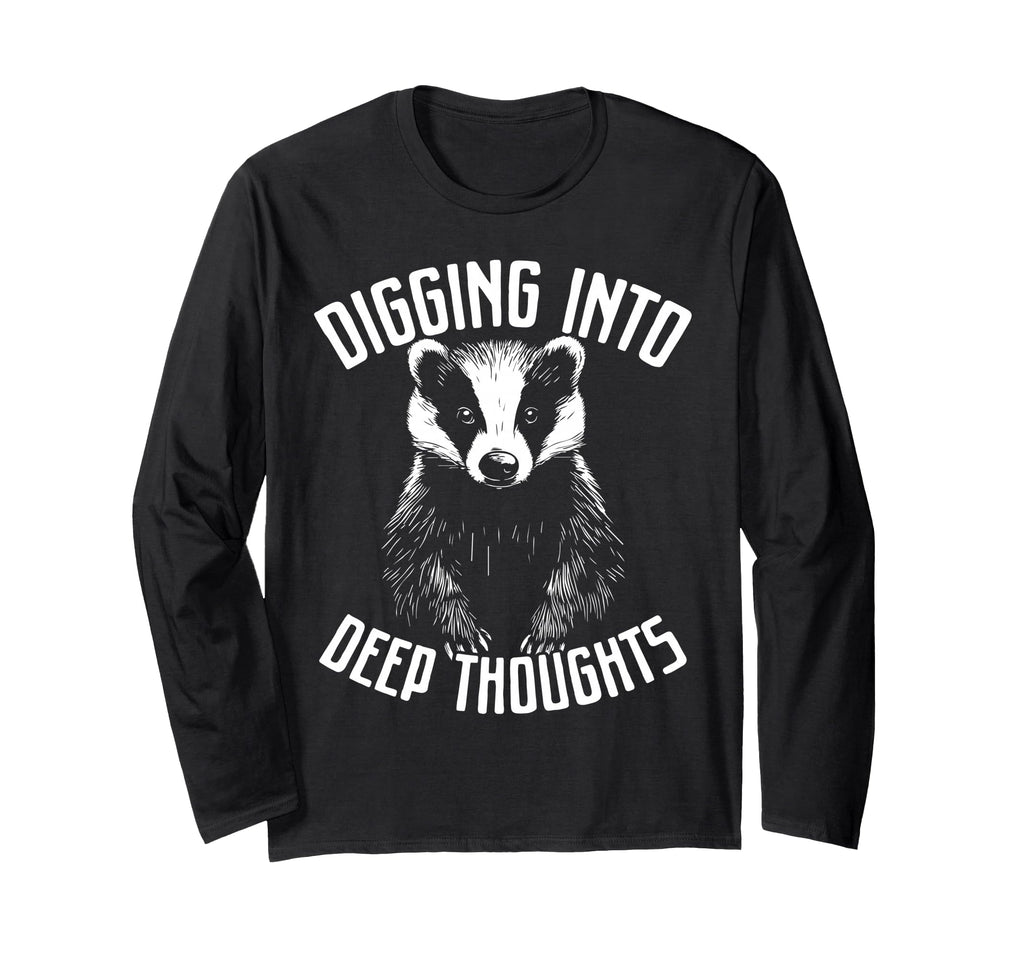 Badger Overthinkers And Deep T-Shirt - Aesthetic Graphic for Adults - T-Shirt, Sweatshirt, Hoodie