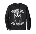 Badger Overthinkers And Deep T-Shirt - Aesthetic Graphic for Adults - T-Shirt, Sweatshirt, Hoodie