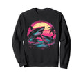 Shark Vaporwave Aesthetic Synthwave Sweatshirt - Minimalist Print Unisex - T-Shirt, Sweatshirt, Hoodie