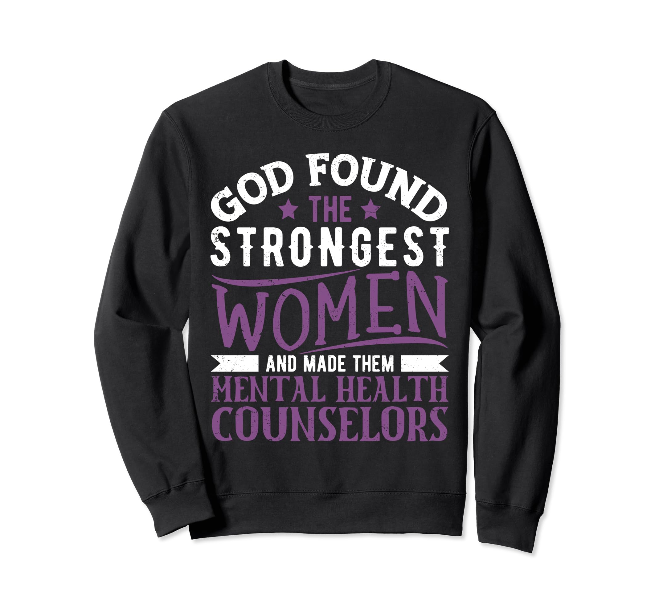 God Found Strongest Mental Health Sweatshirt - Minimalist Print Men Women - T-Shirt, Sweatshirt, Hoodie