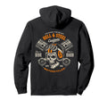 Motorcycle Skull And Piston Crossbones Hoodie - Trendy Graphic Men Women - T-Shirt, Sweatshirt, Hoodie