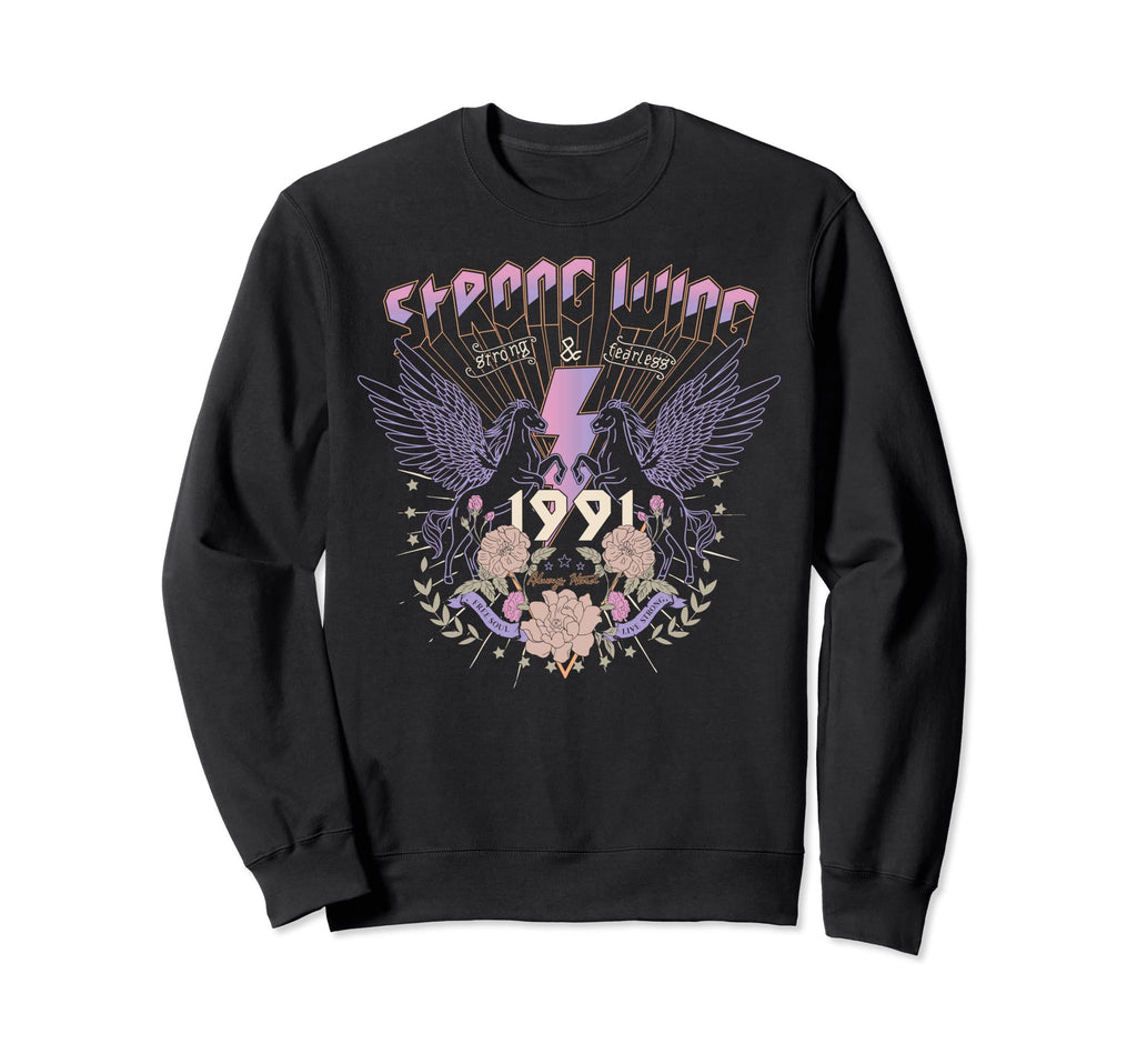 Strong Wing Free And Soul Live Strong Sweatshirt - Novelty Apparel Unisex - T-Shirt, Sweatshirt, Hoodie