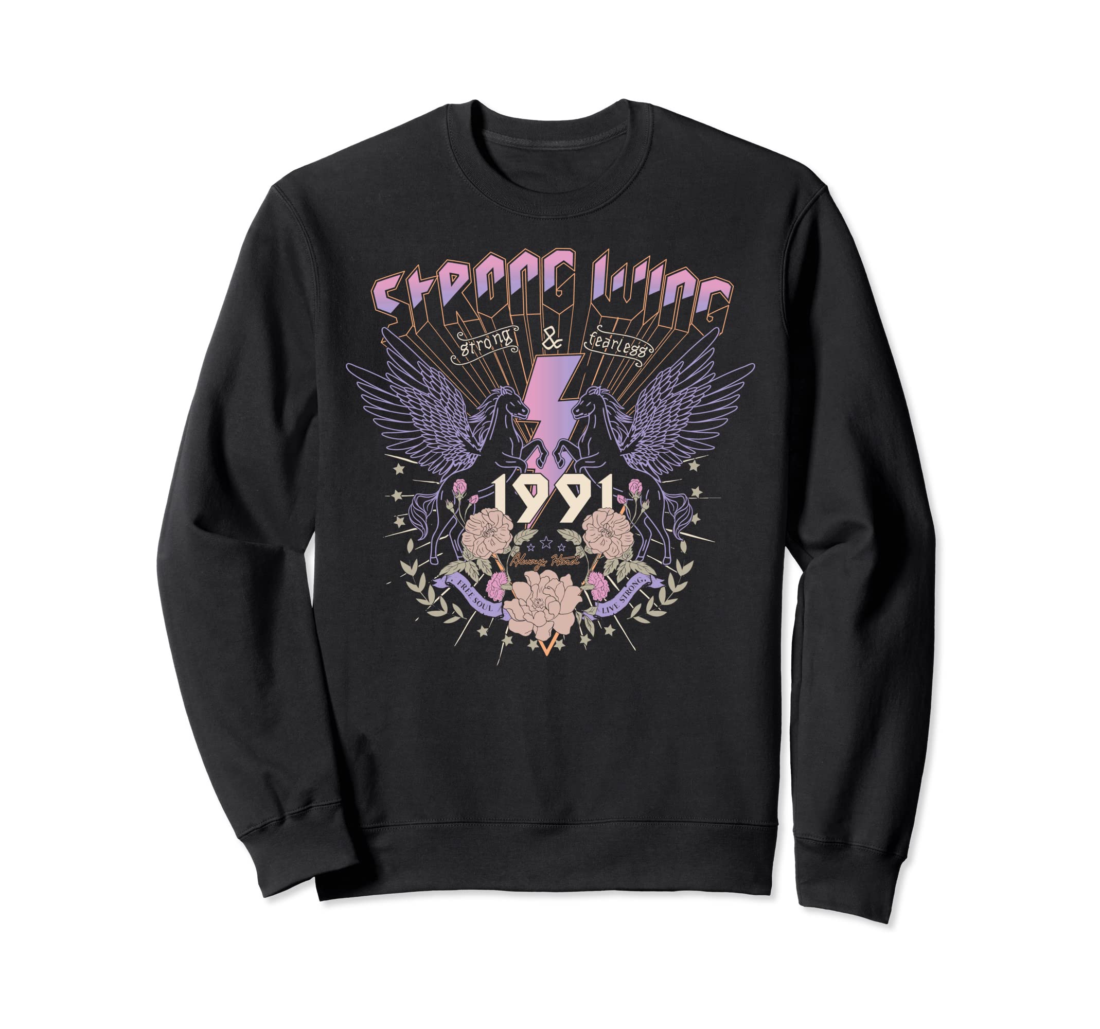 Strong Wing Free And Soul Live Strong Sweatshirt - Novelty Apparel Unisex - T-Shirt, Sweatshirt, Hoodie