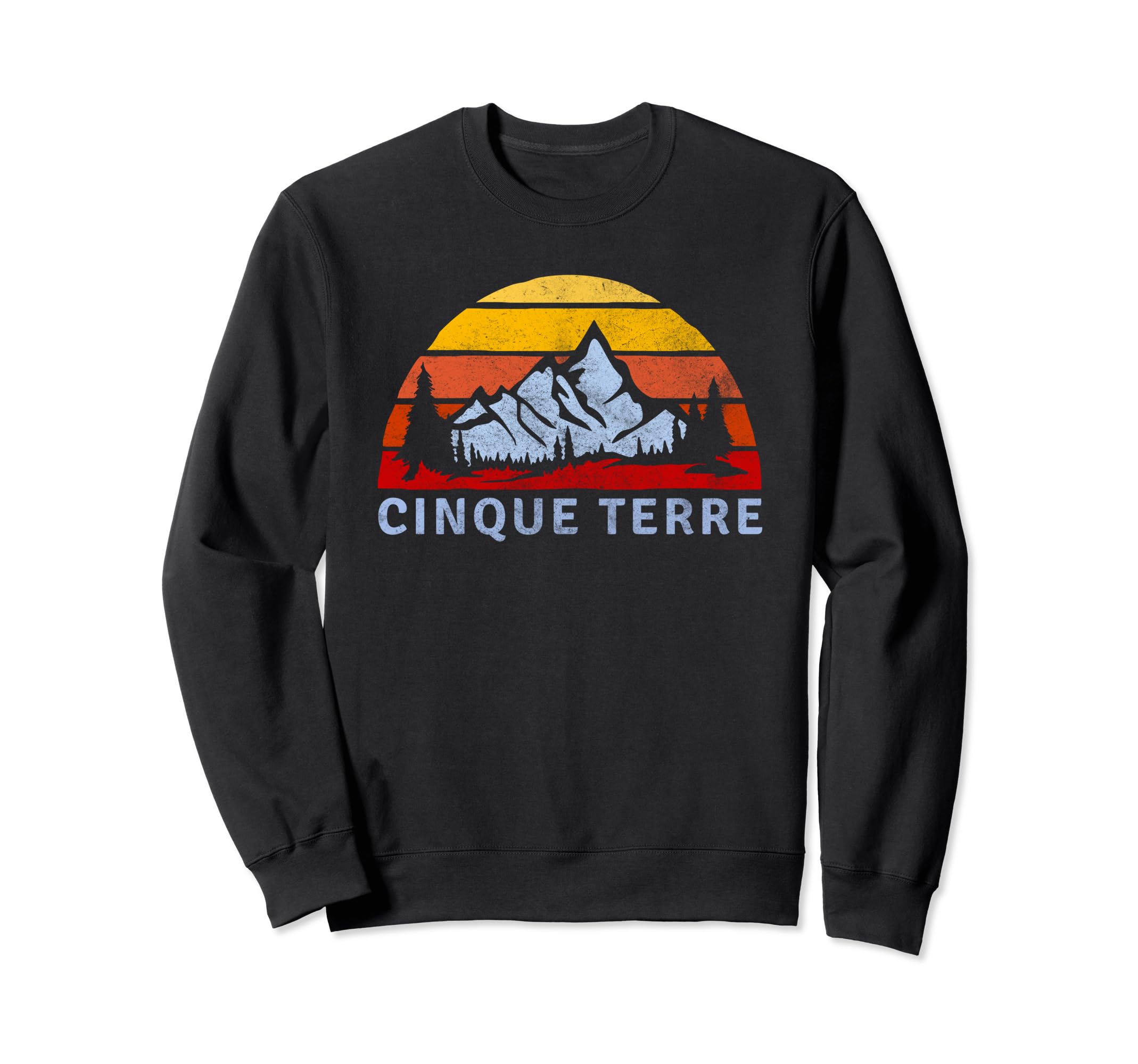 Cinque Terre Mountain Sunset Sweatshirt - Trendy Graphic for Adults - T-Shirt, Sweatshirt, Hoodie