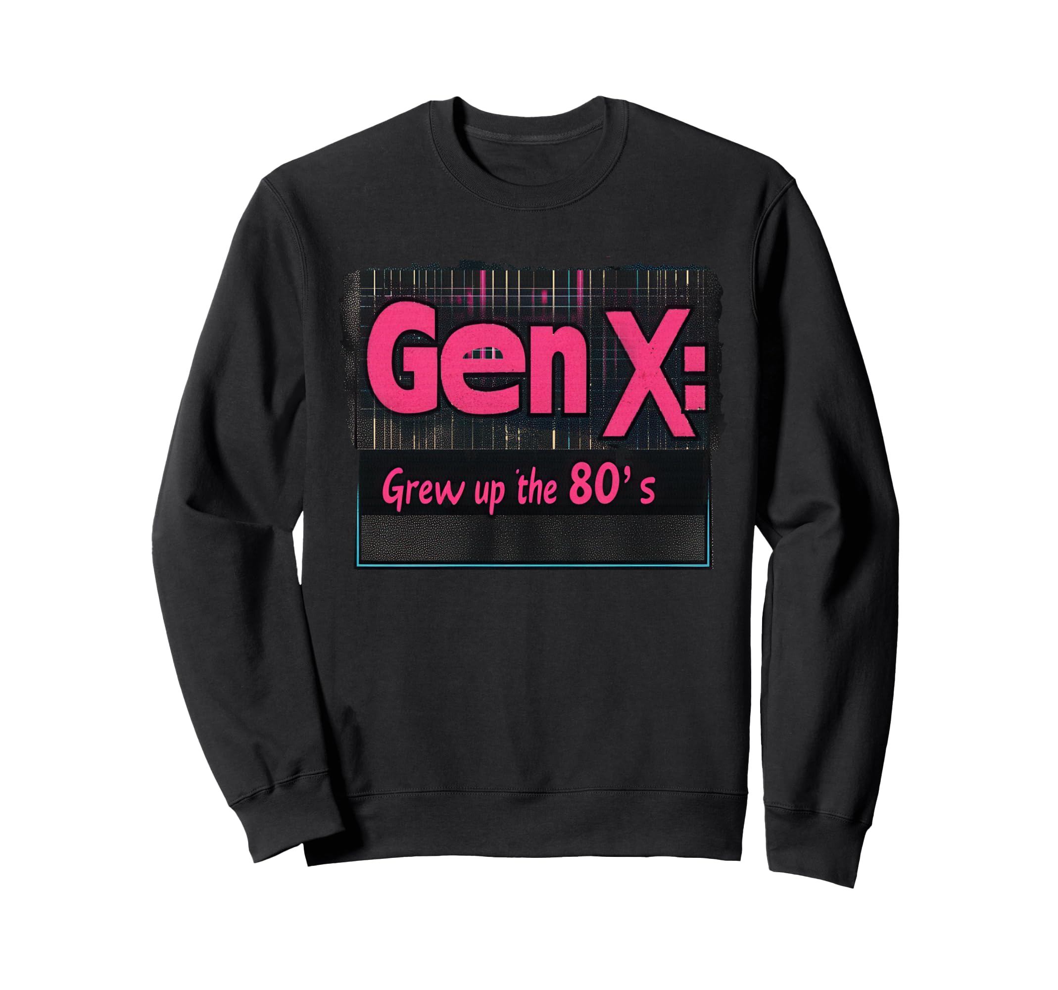 Gen X Grew Up 80S Synthwave Nostalgia Sweatshirt - Minimalist Print Unisex - T-Shirt, Sweatshirt, Hoodie