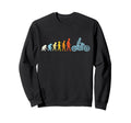 Motorcycle Biker Human Evolution Sweatshirt - Aesthetic Graphic Unisex - T-Shirt, Sweatshirt, Hoodie