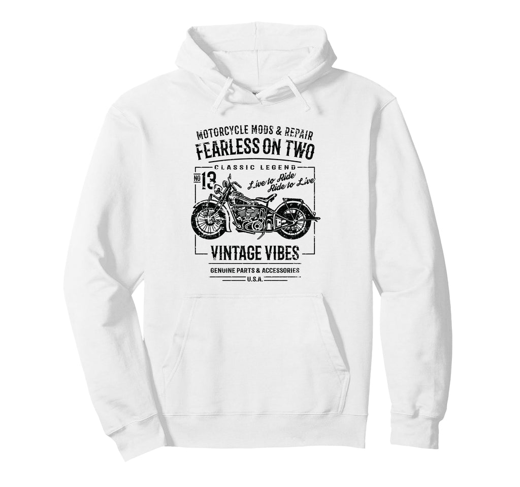Motorcycle Distressed Hoodie - Streetwear Style for Adults - T-Shirt, Sweatshirt, Hoodie