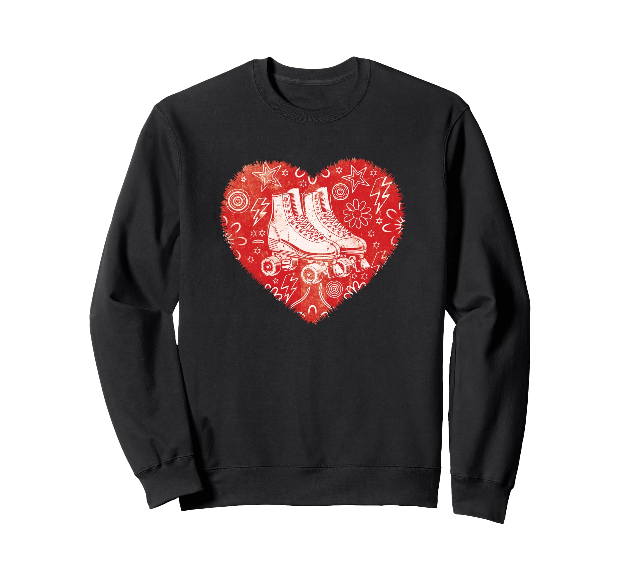 Roller Skater Heart Street Skating Sweatshirt - Custom Art Print for Adults - T-Shirt, Sweatshirt, Hoodie