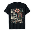 Wild West Country Music Cowgirl Boot T-Shirt - Trendy Graphic Unisex - T-Shirt, Sweatshirt, Hoodie