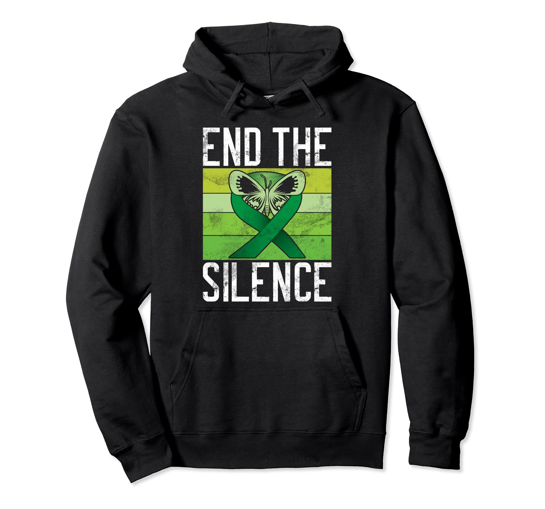 End Silence Mental Health Hoodie - Fun Novelty Design for Adults - T-Shirt, Sweatshirt, Hoodie