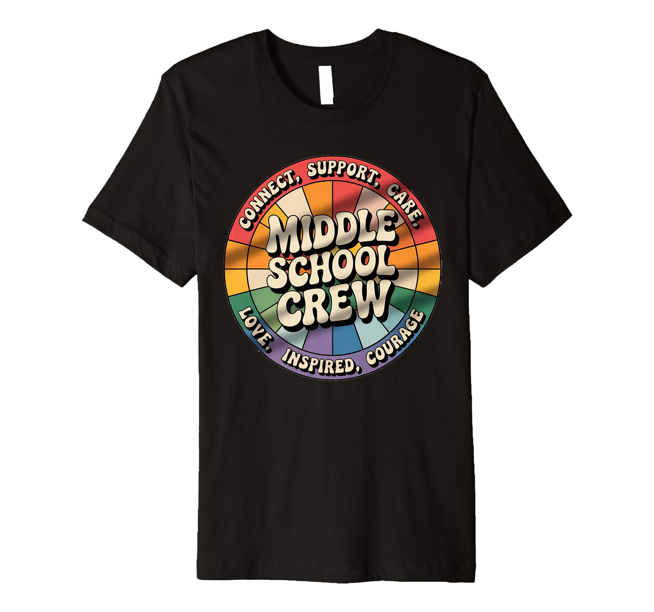 Middle School Crew Positivity Circle T-Shirt - Minimalist Print Unisex - T-Shirt, Sweatshirt, Hoodie