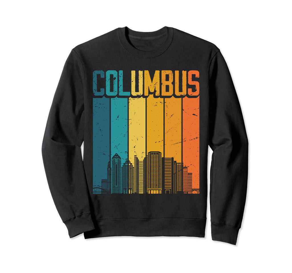 Columbus Usa Sunset Skyline Sweatshirt - Casual Everyday Wear Men Women - T-Shirt, Sweatshirt, Hoodie