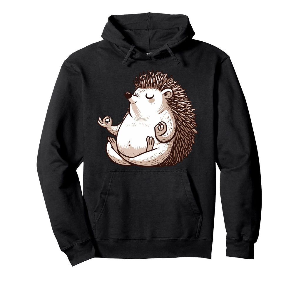 Meditation Hedgehog Yoga Pose Relaxing Hoodie - Unique Graphic for Adults - T-Shirt, Sweatshirt, Hoodie