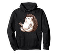 Meditation Hedgehog Yoga Pose Relaxing Hoodie - Unique Graphic for Adults - T-Shirt, Sweatshirt, Hoodie