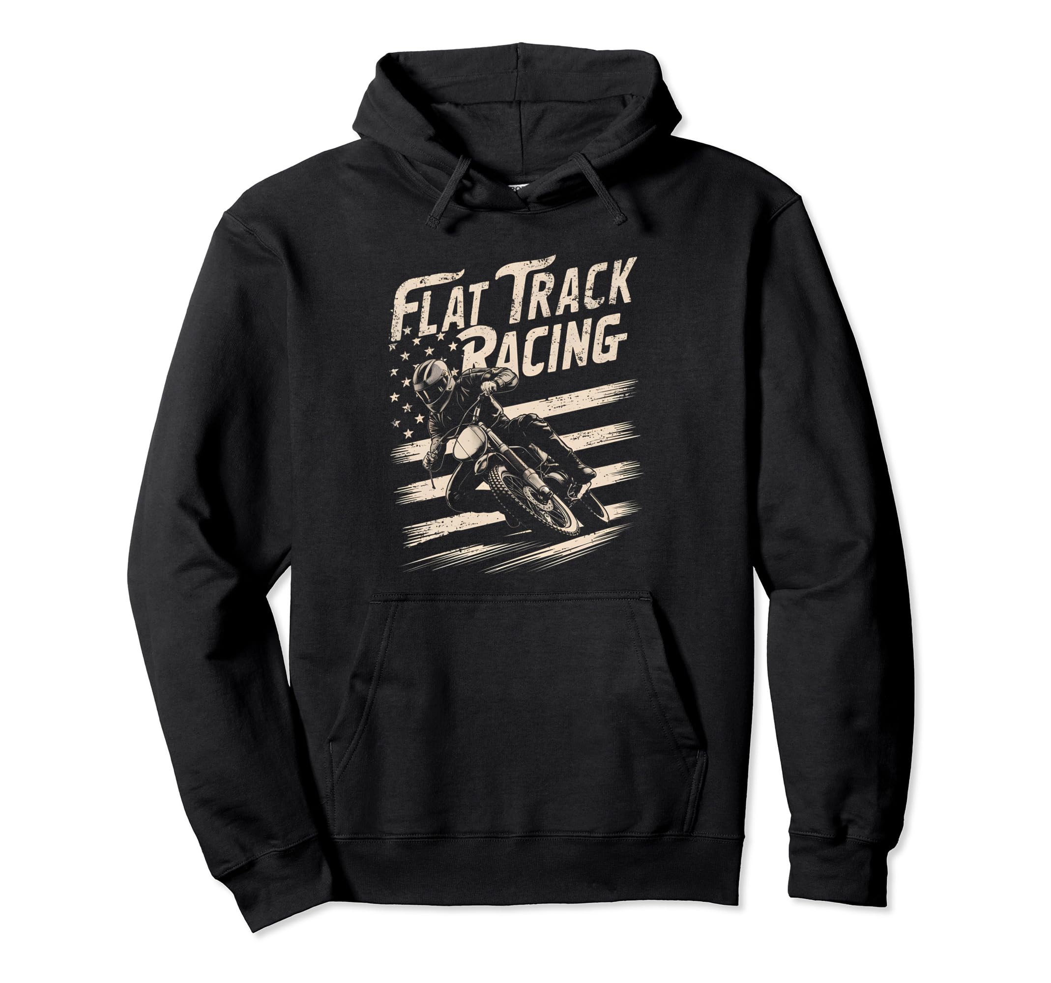 Flat Track Motorcycle Racing American Hoodie - Aesthetic Graphic Unisex - T-Shirt, Sweatshirt, Hoodie
