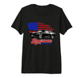 Muscle Car American Flag Tri Blend T-Shirt - Unique Graphic Men Women - T-Shirt, Sweatshirt, Hoodie