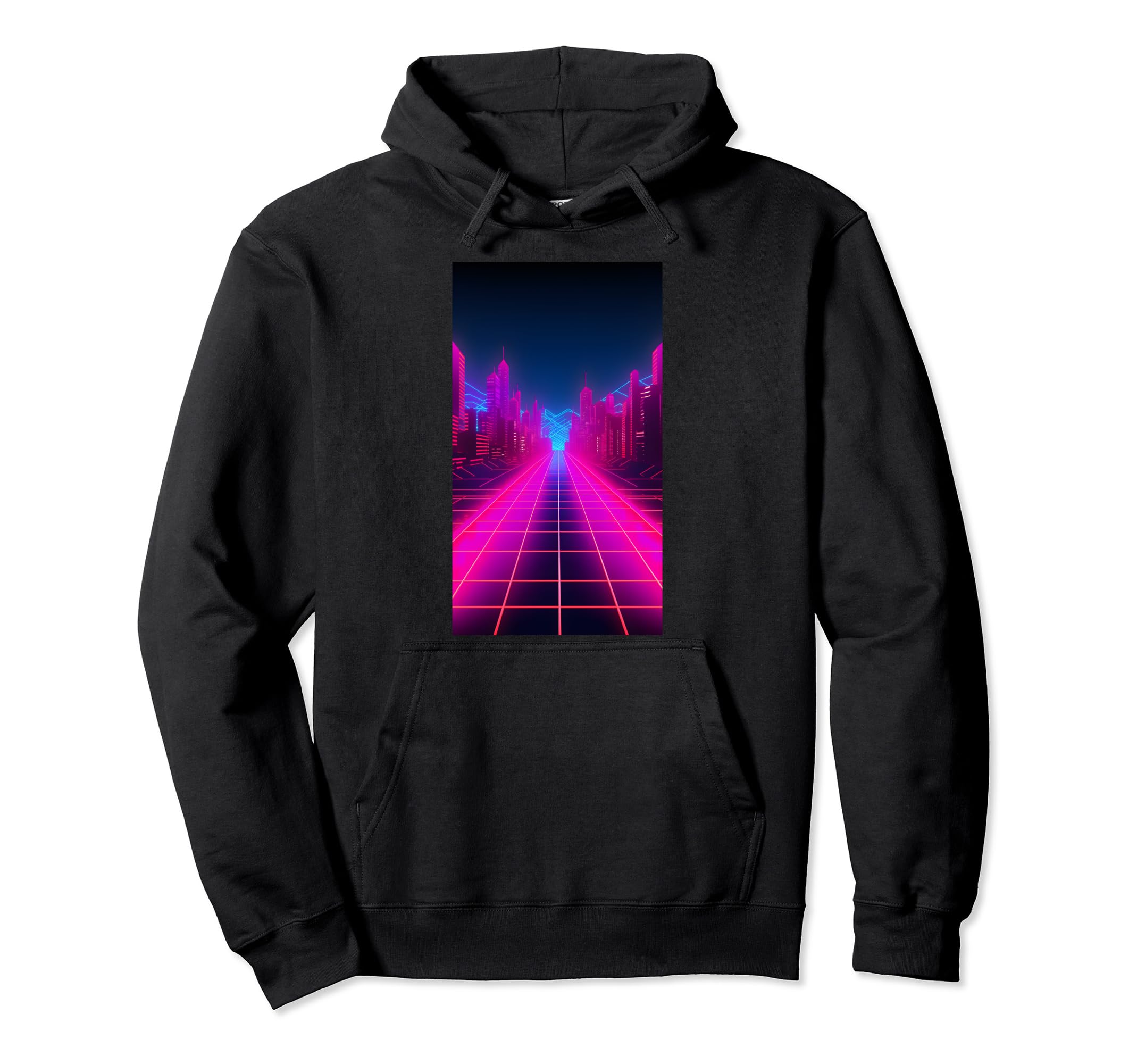 Retrowave City 80S Vaporwave Synthwave Hoodie - Trendy Graphic for Adults - T-Shirt, Sweatshirt, Hoodie